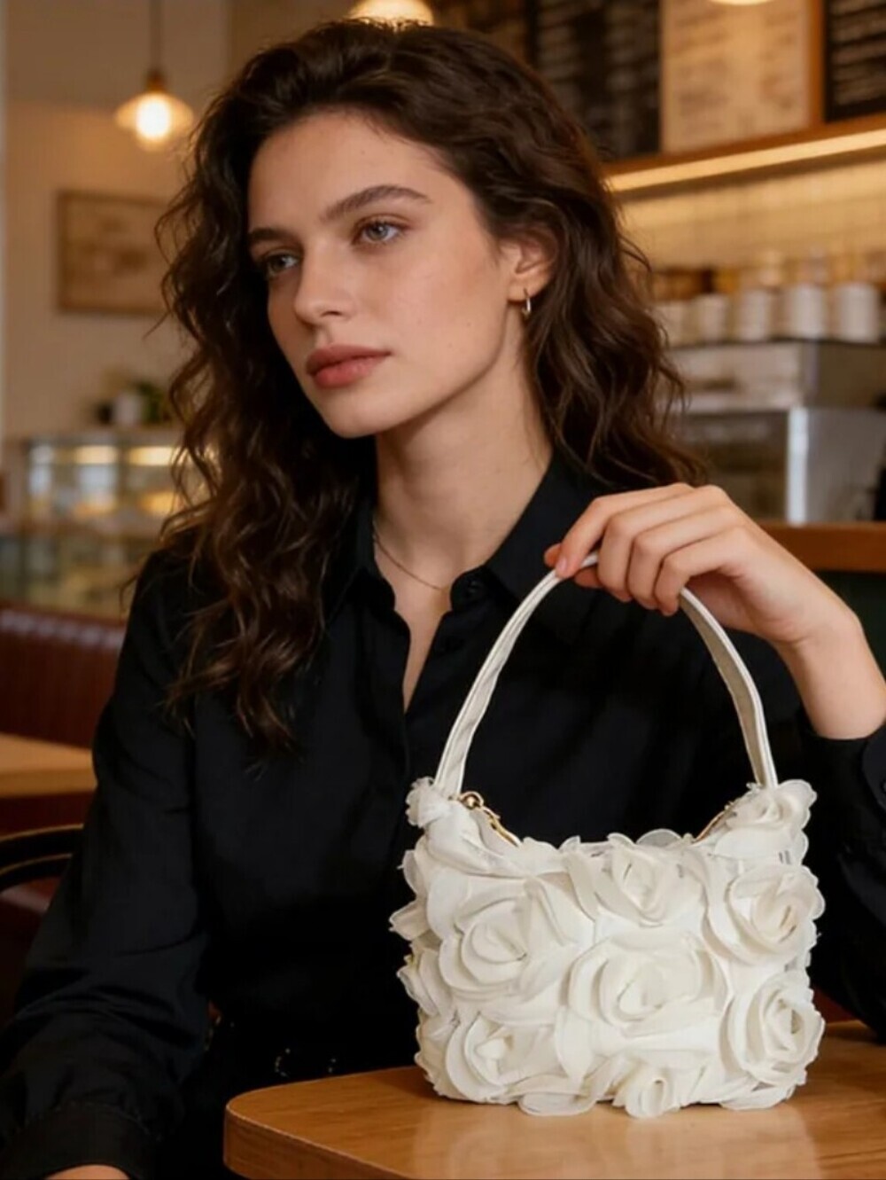 White Rose Evening Bag - Picture 4 of 6